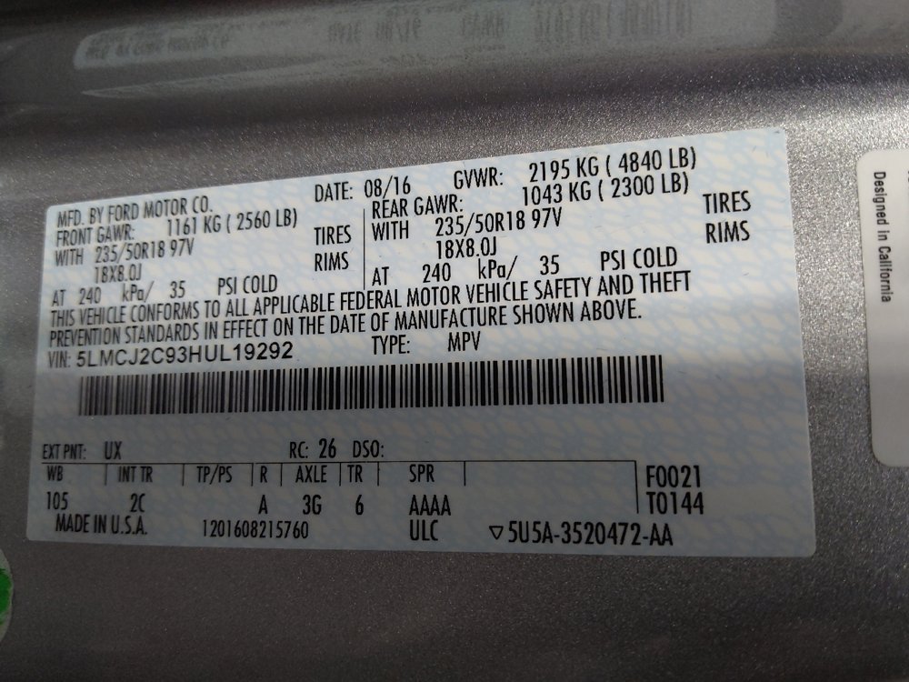 Used 2017 Lincoln MKC Select w/ Select Plus Package FWD image 33