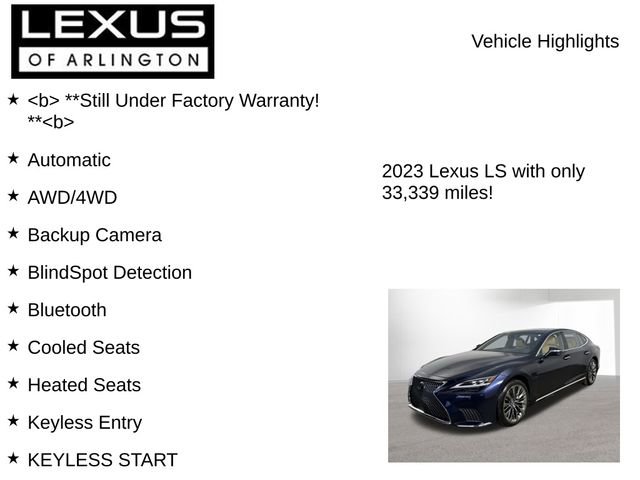 Certified 2023 Lexus LS 500h AWD w/ Luxury Package image 7