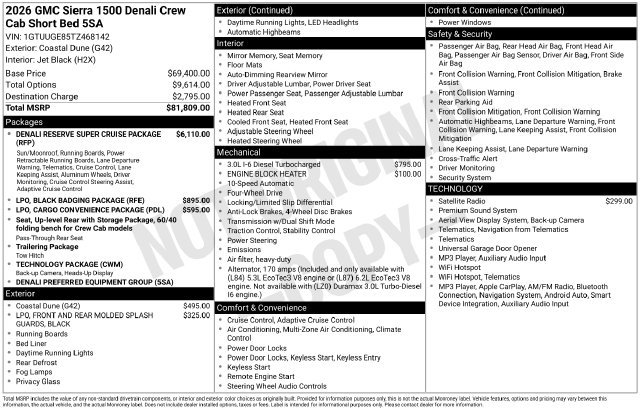New 2026 GMC Sierra 1500 Denali AWD/4WD image 26
