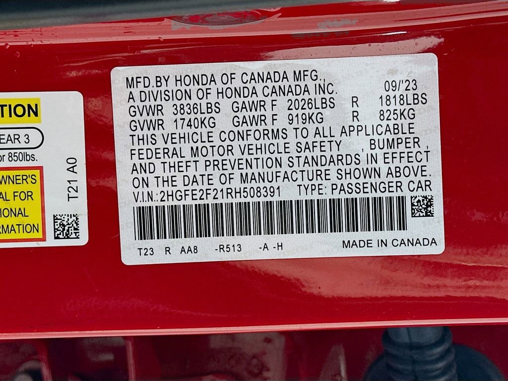 Certified 2024 Honda Civic LX image 30