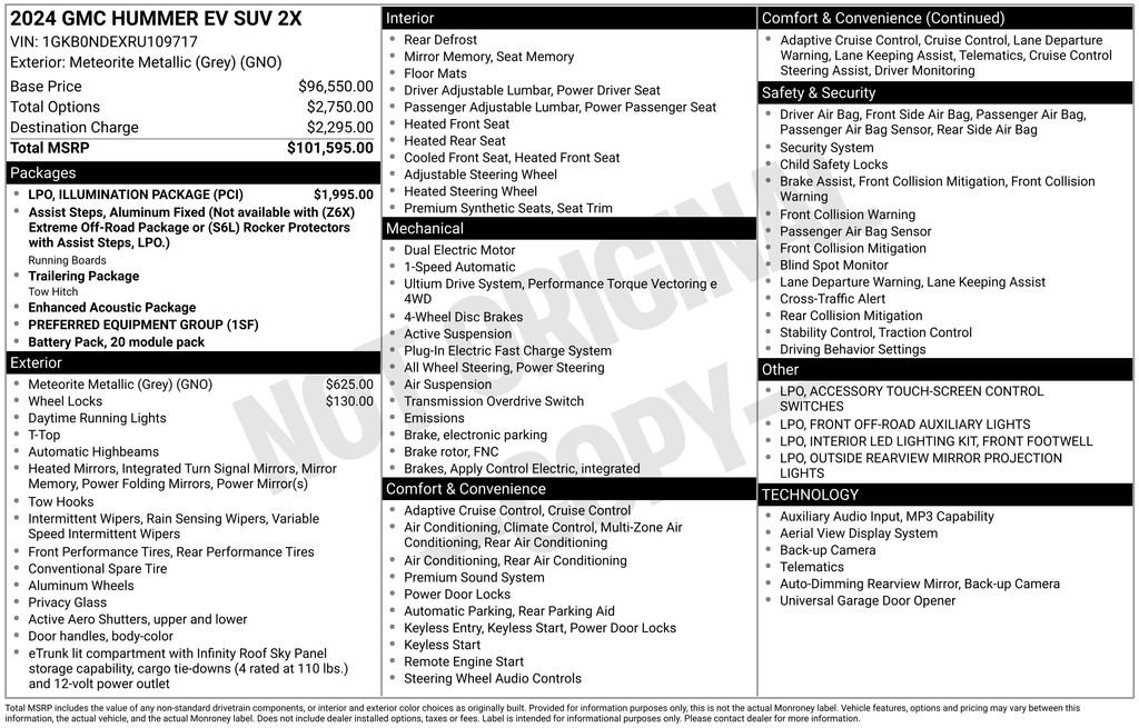 Used 2024 GMC Hummer EV 2X w/ LPO, Illumination Package AWD/4WD image 52