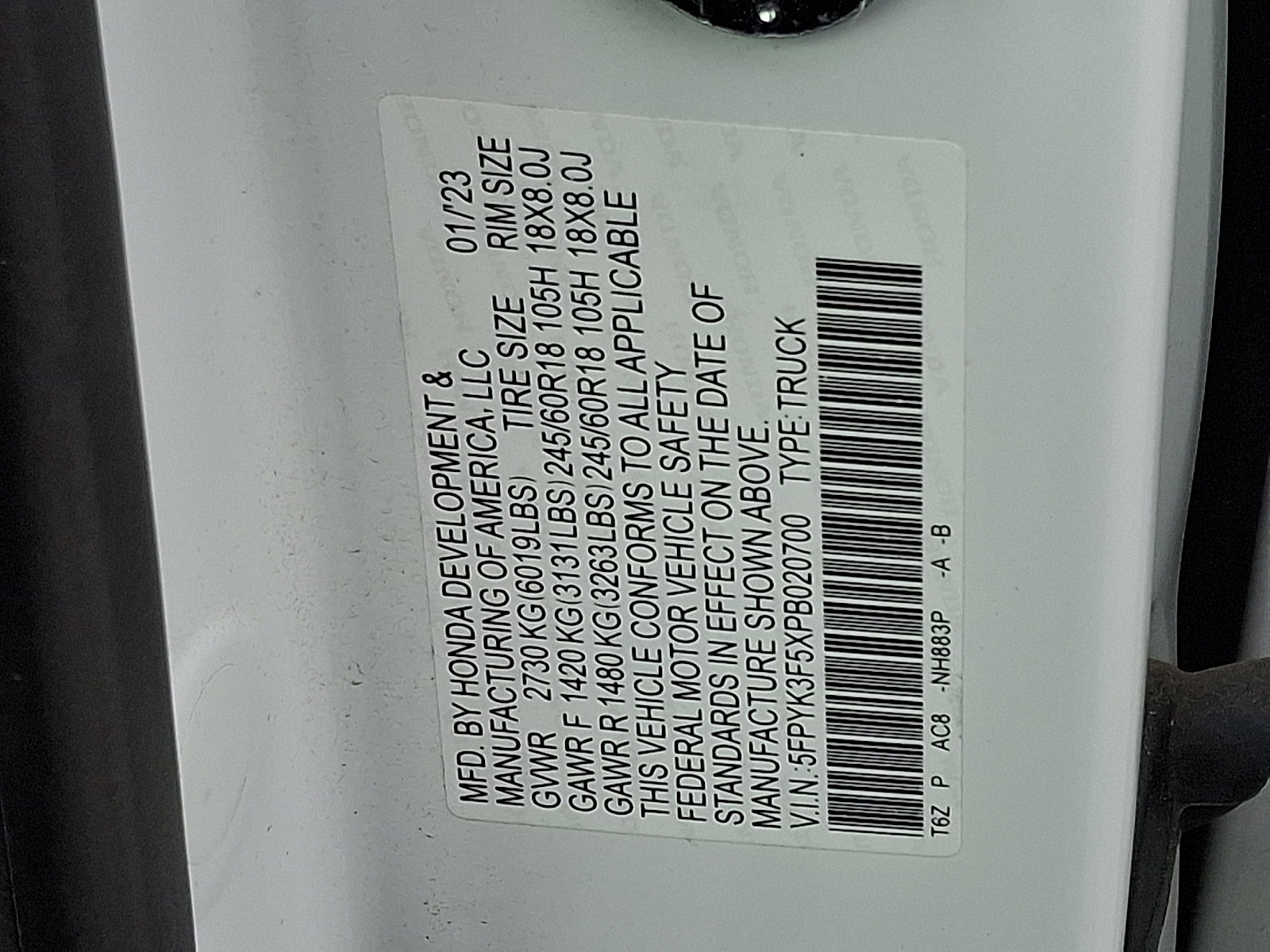 Used 2023 Honda Ridgeline RTL image 26