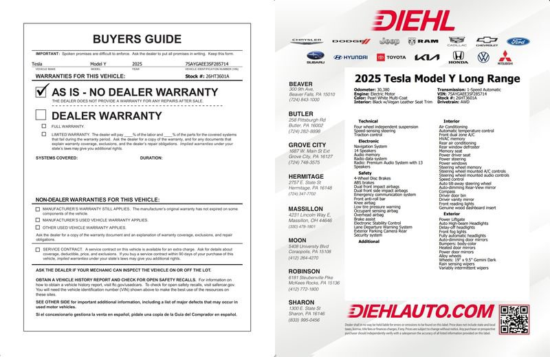 Used 2025 Tesla Model Y Long Range AWD/4WD image 37