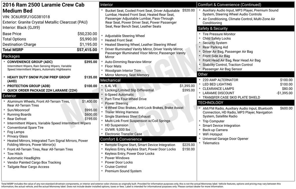 Used 2016 RAM 2500 Laramie w/ Convenience Group image 47