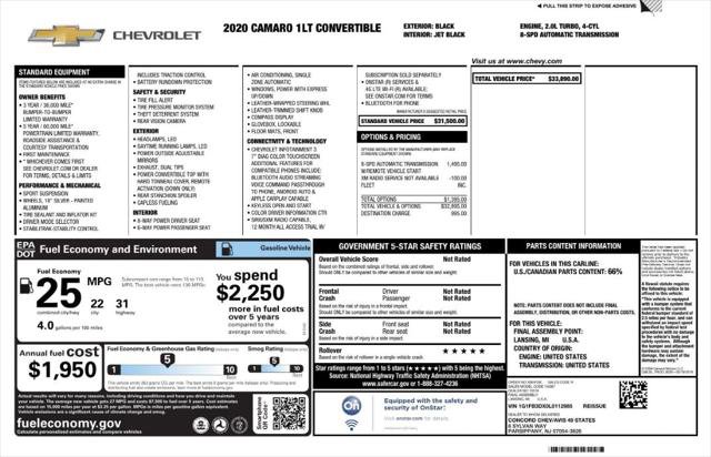 Used 2020 Chevrolet Camaro LT image 4