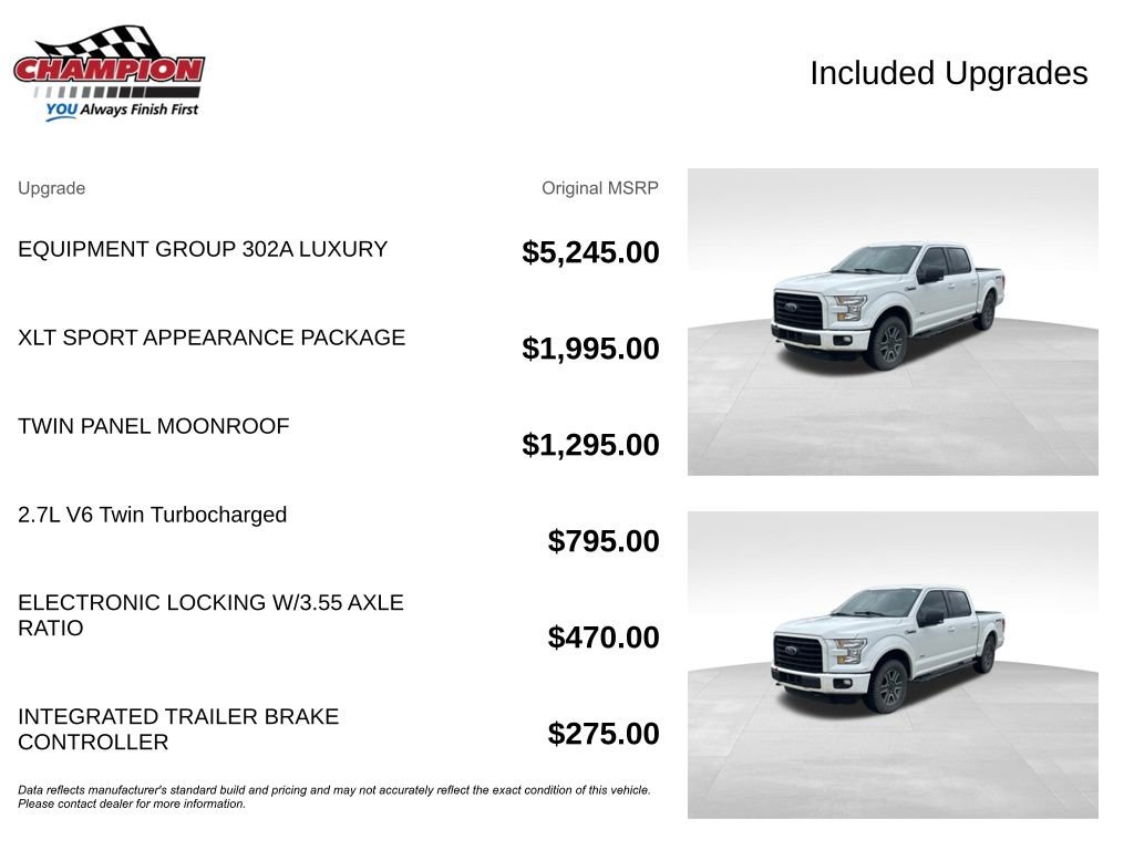 Used 2016 Ford F150 XLT w/ Equipment Group 302A Luxury image 4