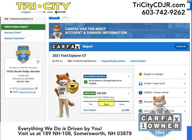 Used 2021 Ford Explorer ST w/ Equipment Group 401A image 11