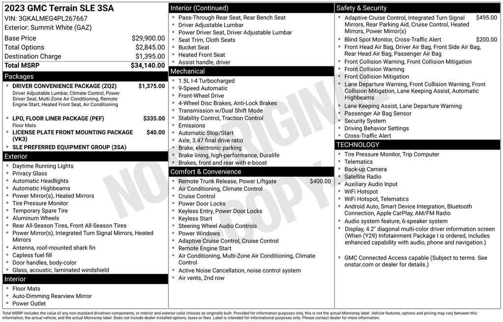Used 2023 GMC Terrain SLE w/ Driver Convenience Package FWD image 3