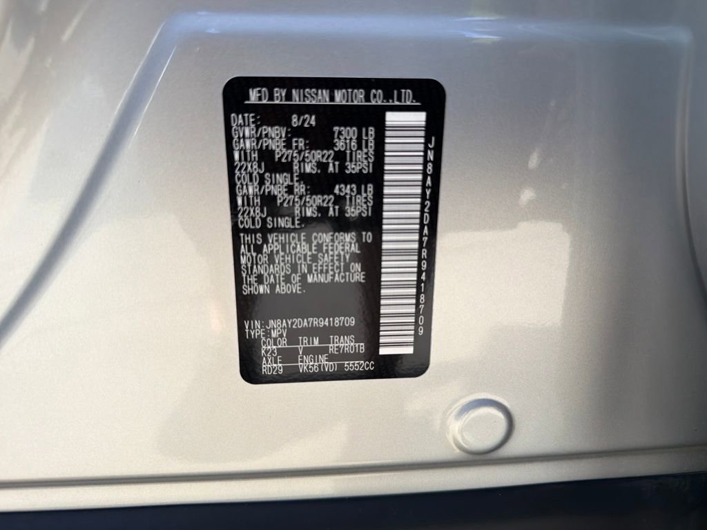Certified 2024 Nissan Armada Platinum w/ Captain's Chairs Package image 40