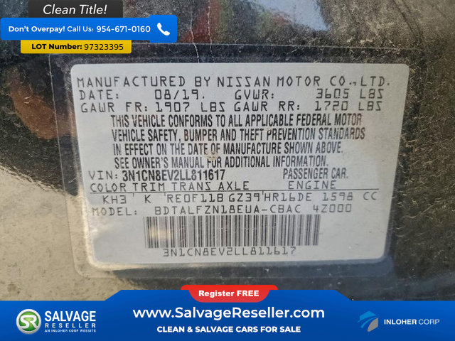 Used 2020 Nissan Versa SV image 16