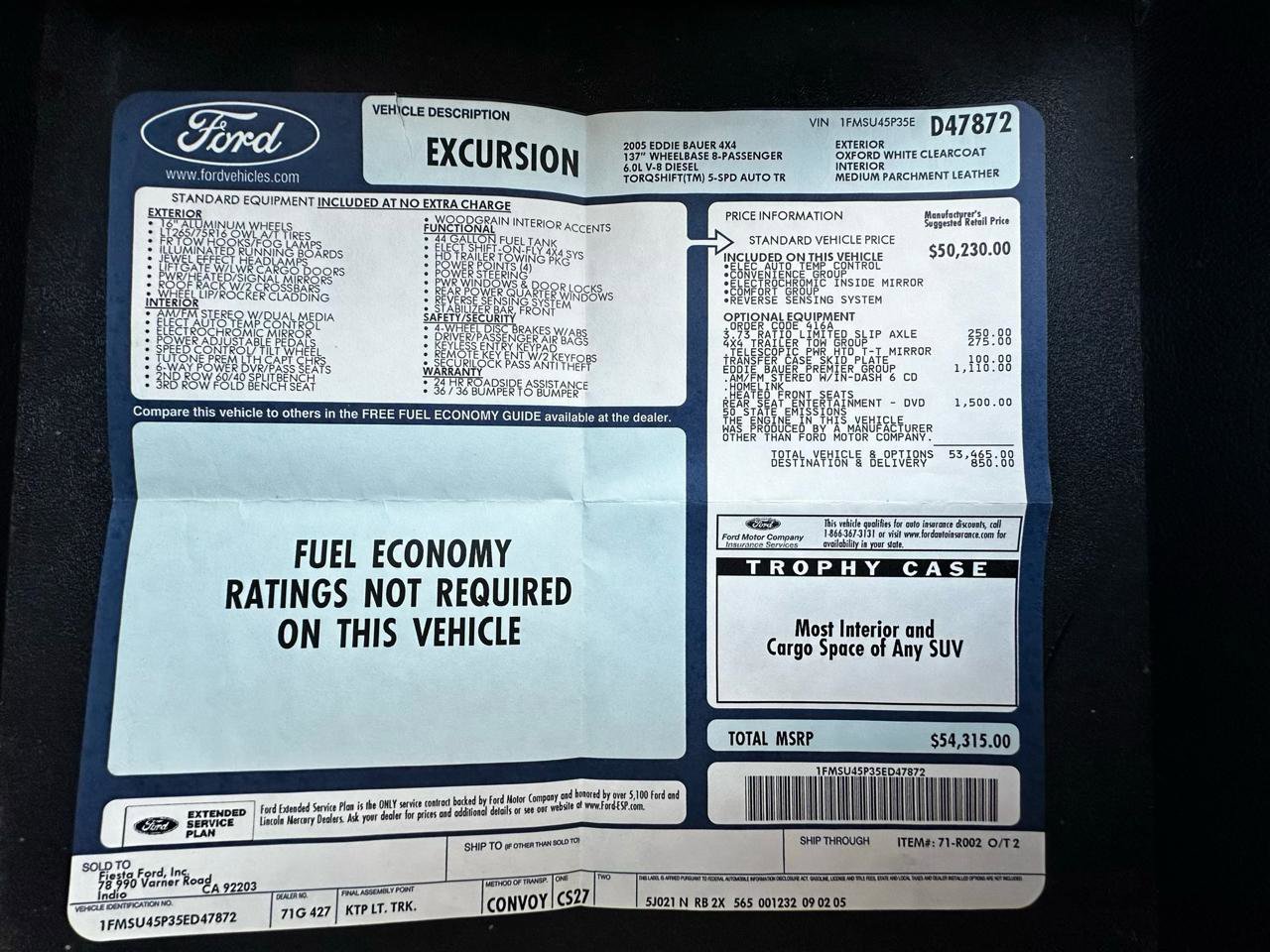 Used 2005 Ford Excursion Eddie Bauer image 36