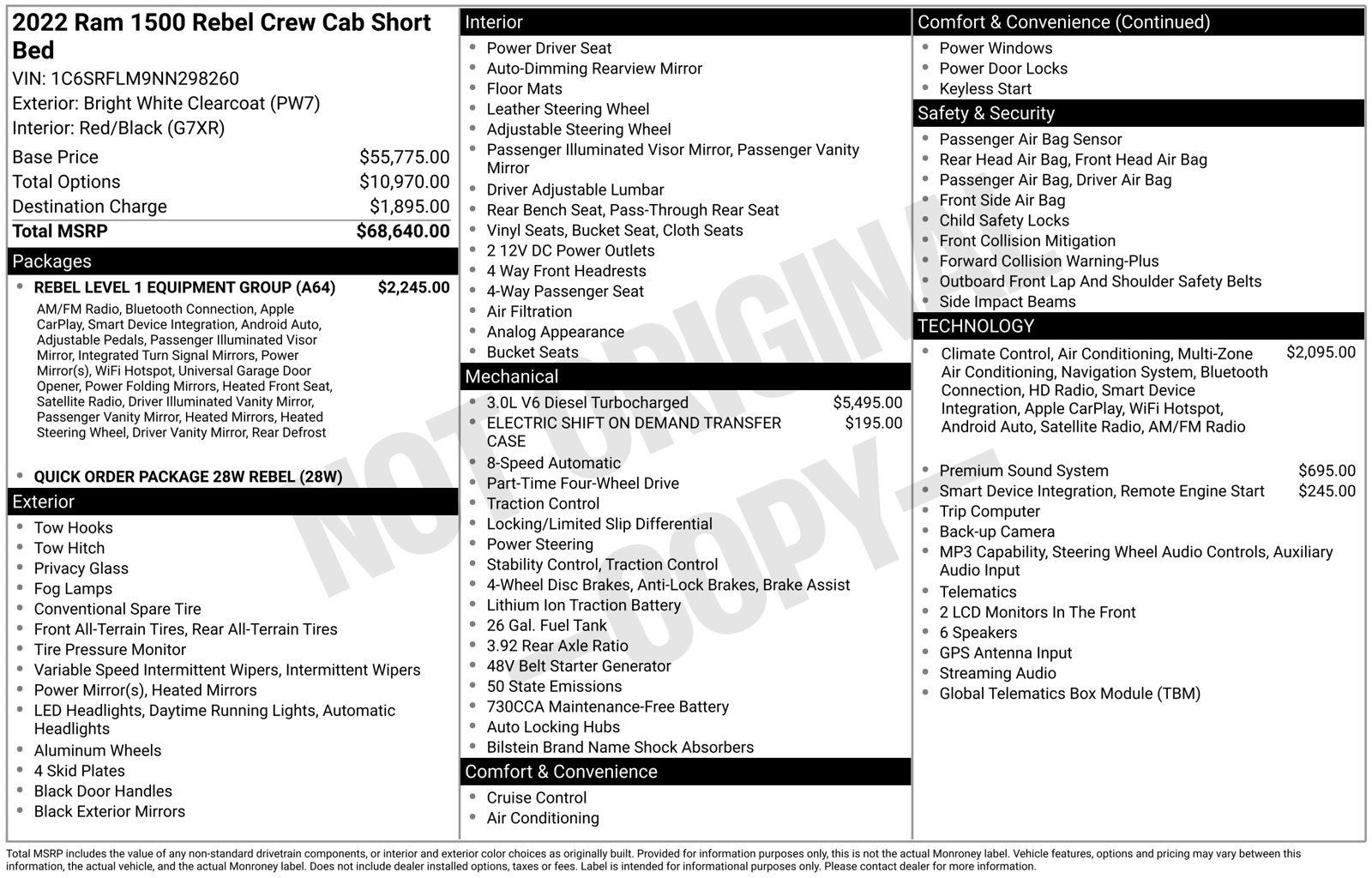 Used 2022 RAM 1500 Rebel w/ Rebel Level 1 Equipment Group AWD/4WD image 17