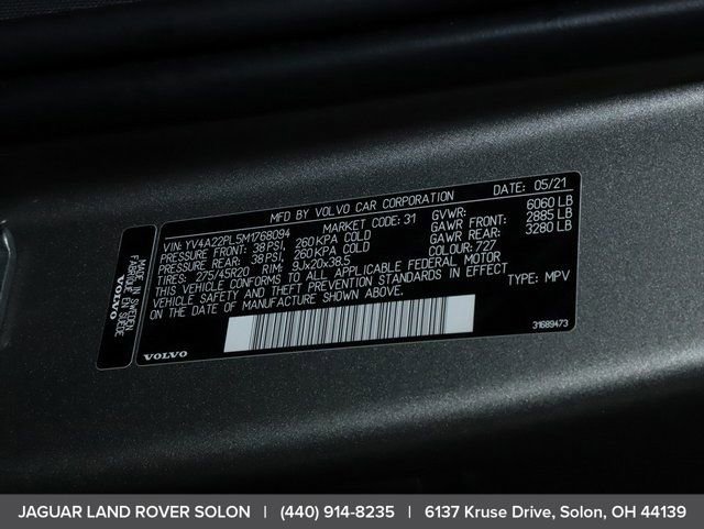 Used 2021 Volvo XC90 T6 Inscription w/ Advanced Package image 50