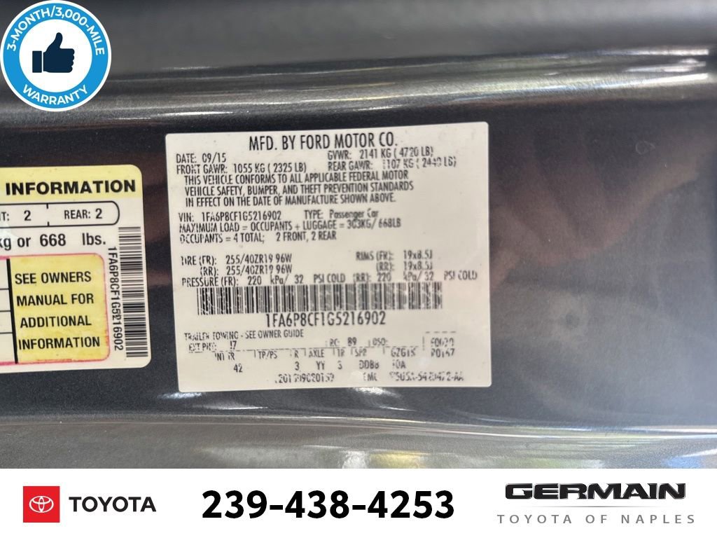 Used 2016 Ford Mustang GT Premium w/ Equipment Group 401A image 25