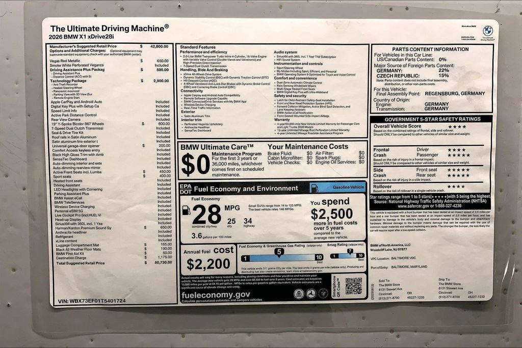 New 2026 BMW X1 xDrive28i w/ Technology Package image 12