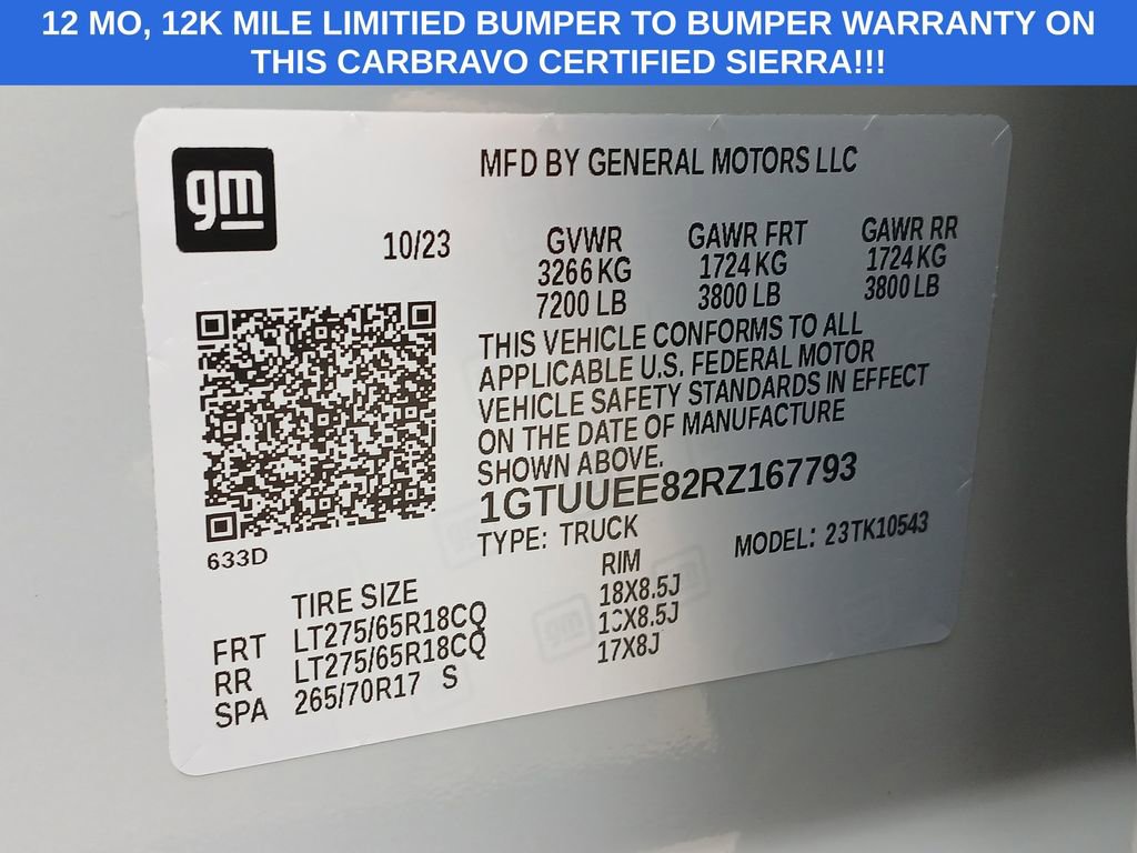 Used 2024 GMC Sierra 1500 AT4 w/ Technology Package image 35