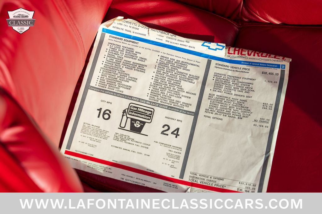 Used 1991 Chevrolet Corvette Coupe image 6