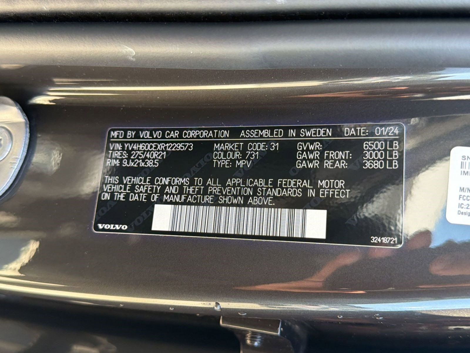 Used 2024 Volvo XC90 T8 Plus w/ Protection Package Premier AWD/4WD image 20