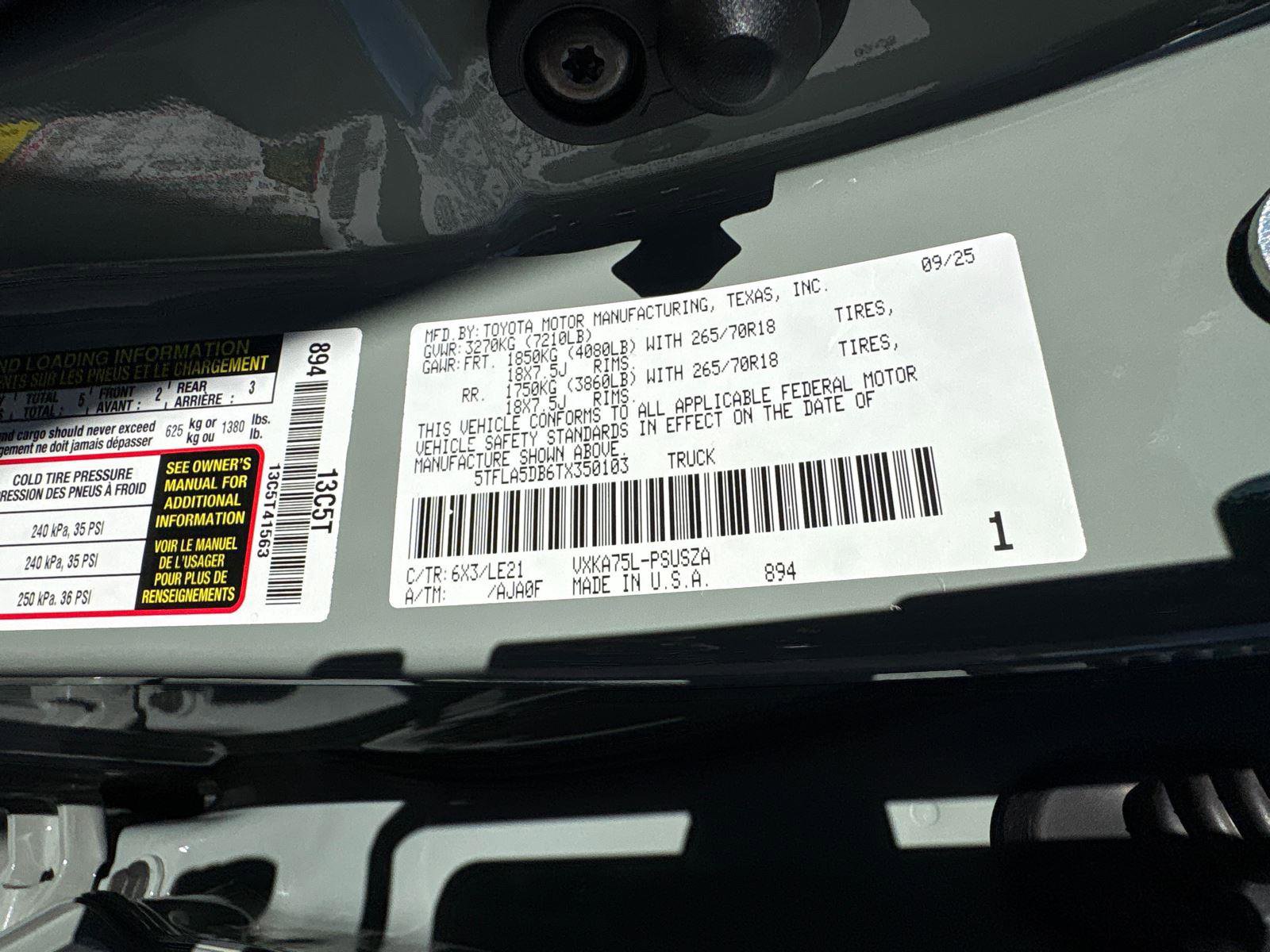 Used 2026 Toyota Tundra SR5 w/ SR5 Premium Package AWD/4WD image 30