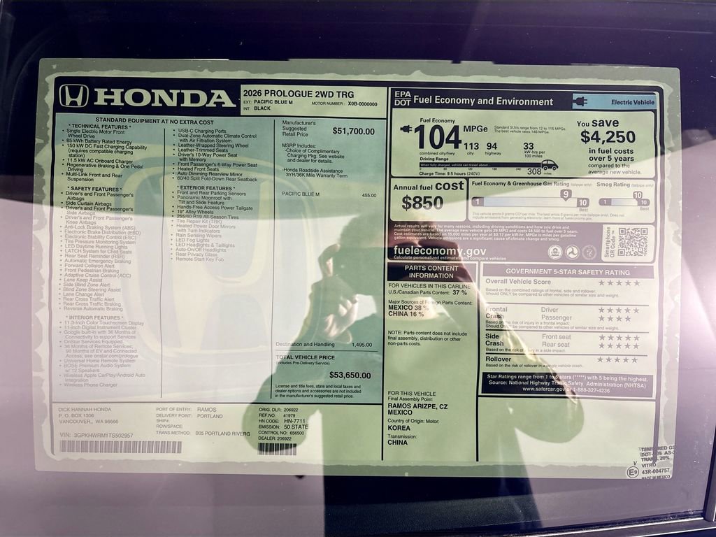 New 2026 Honda Prologue Touring image 25