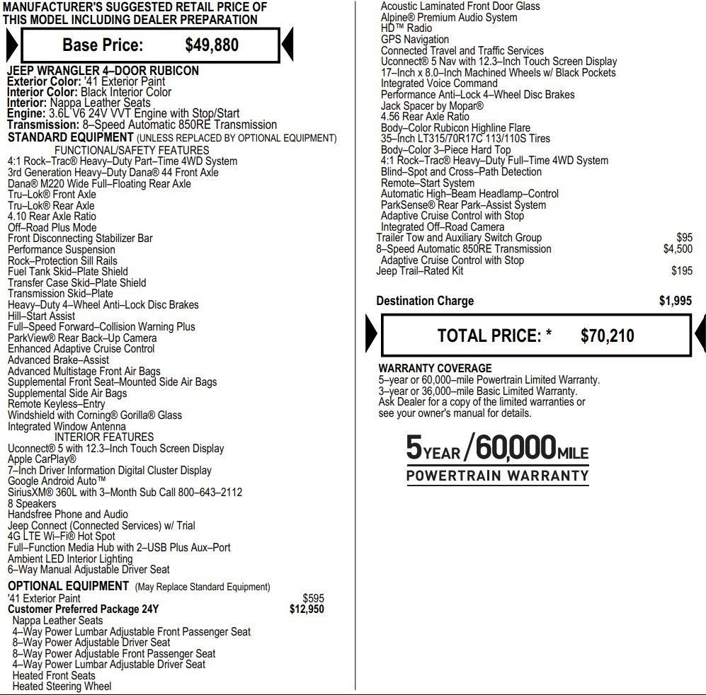 New 2026 Jeep Wrangler Unlimited Rubicon image 2