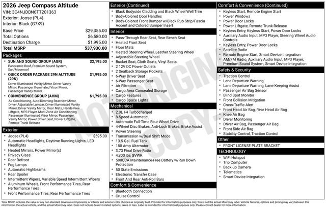 New 2026 Jeep Compass Latitude w/ Sun and Sound Group image 4