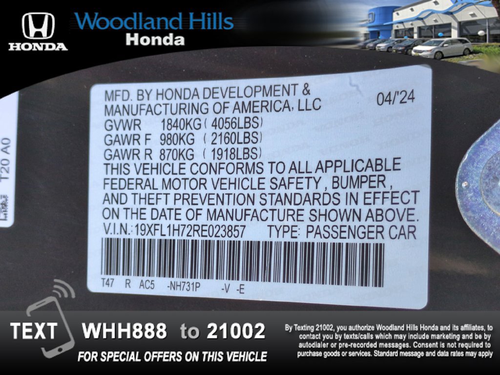 Certified 2024 Honda Civic EX-L image 27