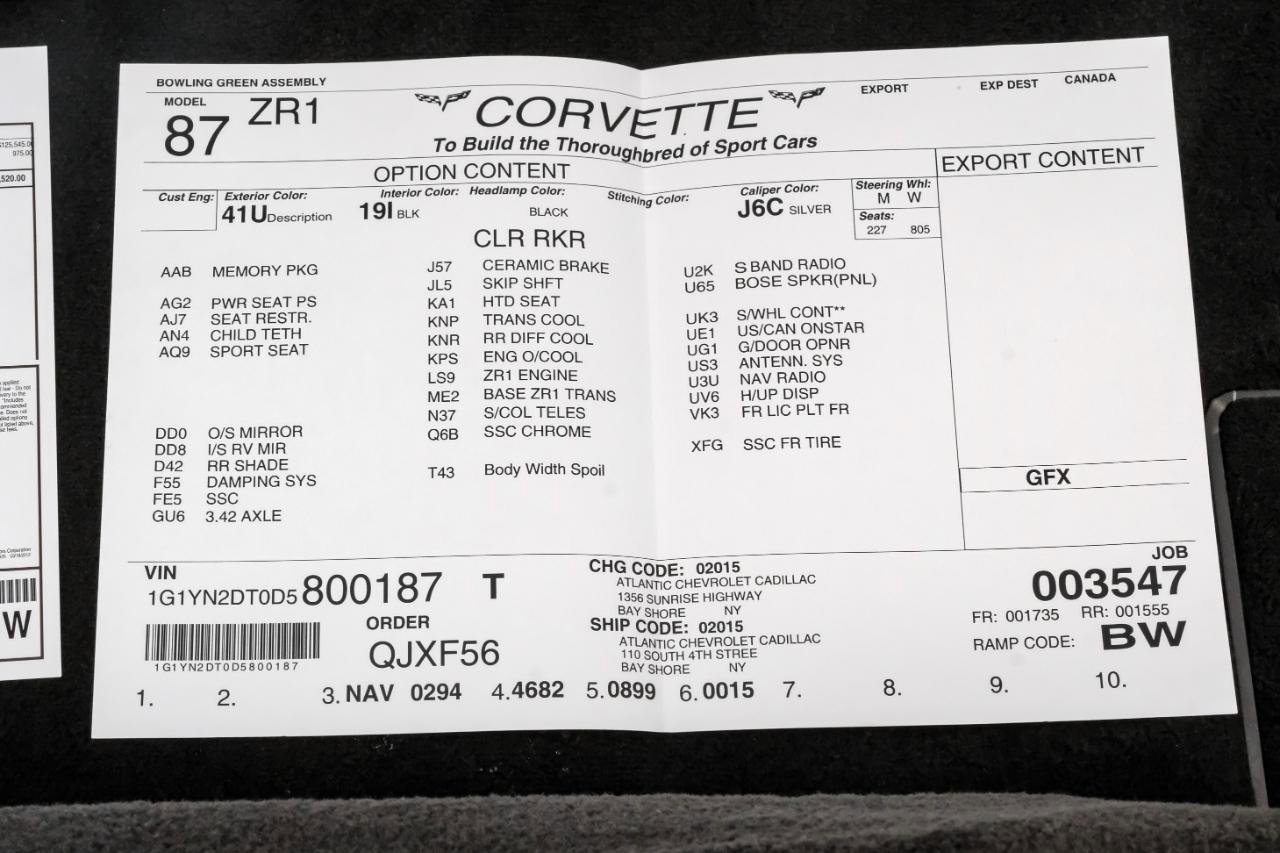 Used 2013 Chevrolet Corvette ZR1 w/ 3ZR Preferred Equipment Group RWD image 61