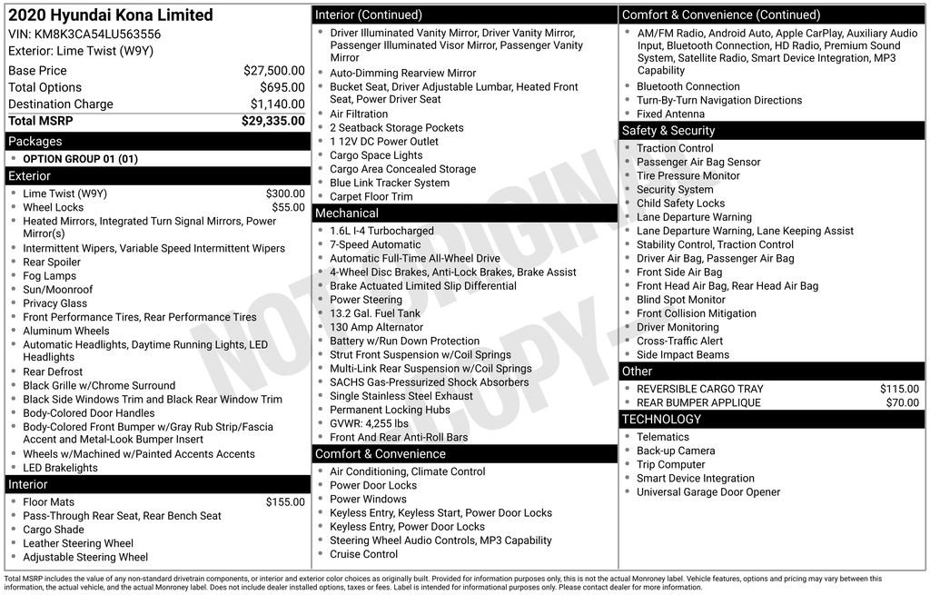 Used 2020 Hyundai Kona Limited image 10