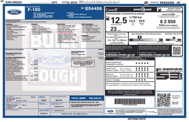Used 2019 Ford F150 Lariat w/ FX4 Off-Road Package AWD/4WD image 3
