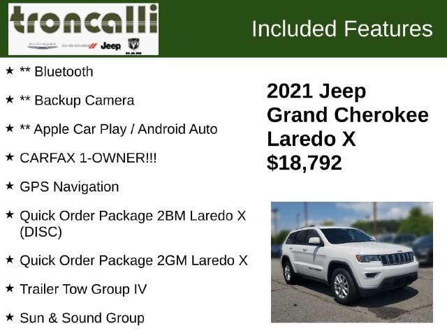 Certified 2021 Jeep Grand Cherokee Laredo X AWD/4WD image 5