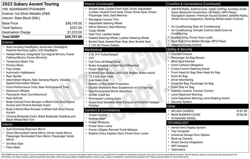 Certified 2023 Subaru Ascent Touring image 25