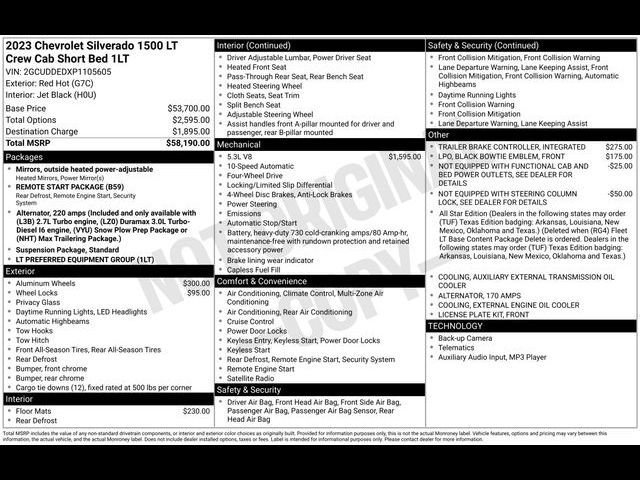 Used 2023 Chevrolet Silverado 1500 LT AWD/4WD image 48