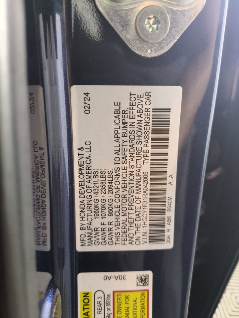 Certified 2024 Honda Accord EX image 29