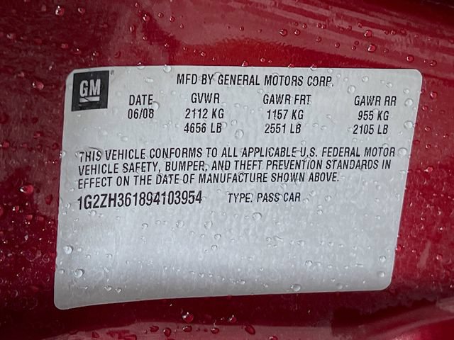 Used 2009 Pontiac G6 GT w/ Sport Package 1 FWD image 12