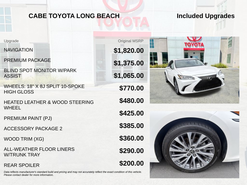 Used 2021 Lexus ES 250 w/ Premium Package AWD/4WD image 5