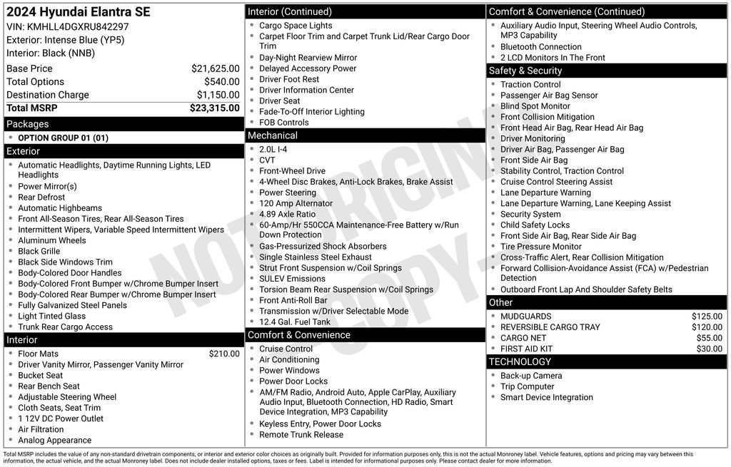 Certified 2024 Hyundai Elantra SE image 35