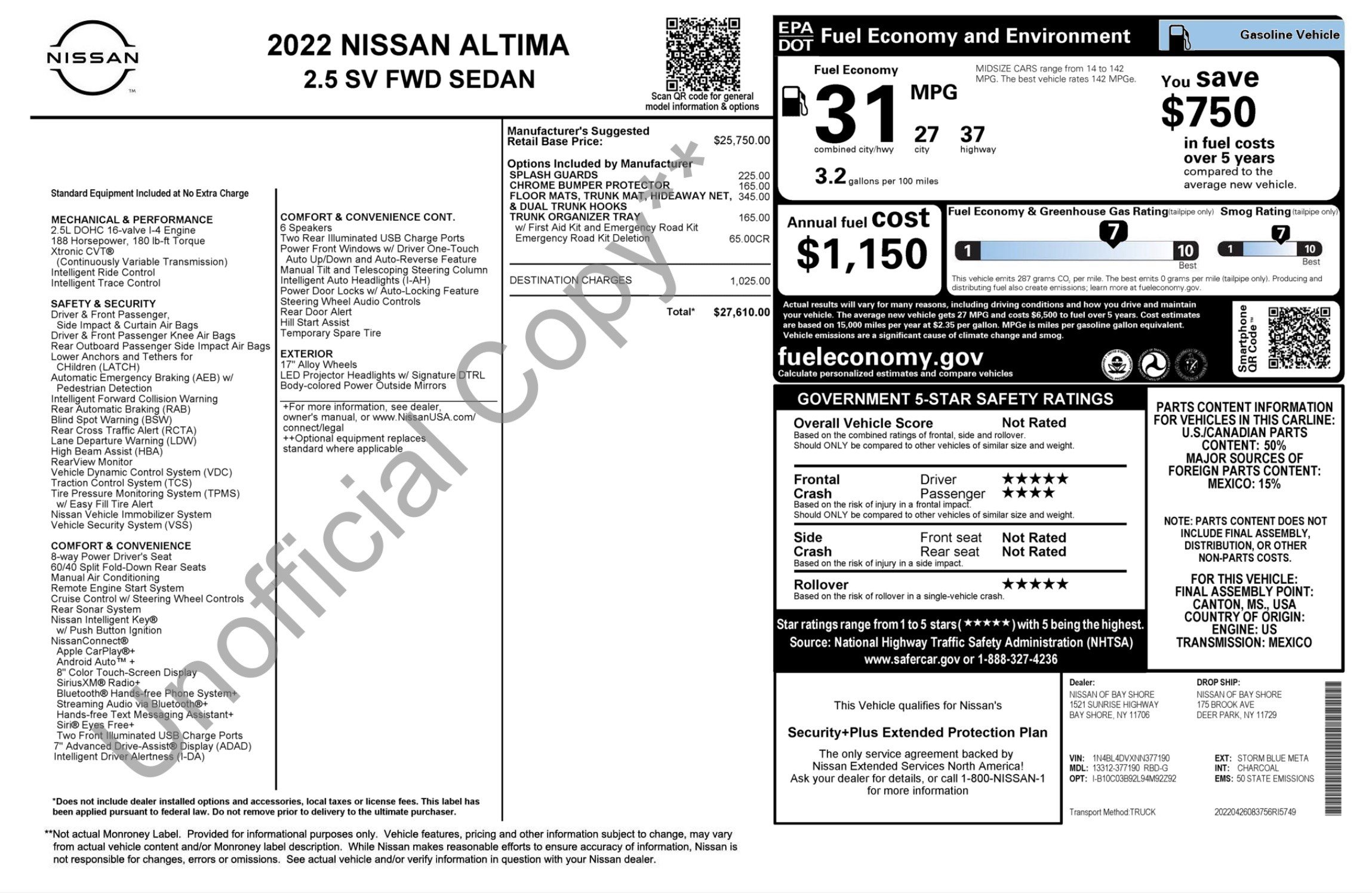 Used 2022 Nissan Altima 2.5 SV FWD image 2