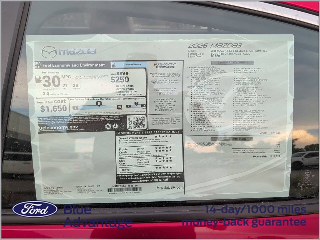 Used 2026 MAZDA MAZDA3 s Sport FWD image 3