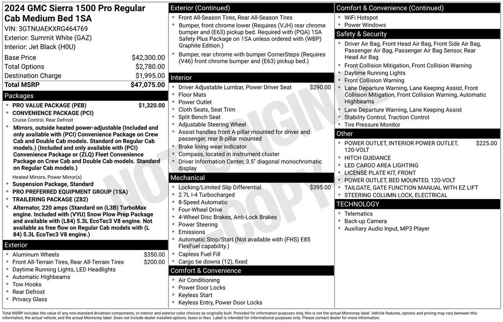 Used 2024 GMC Sierra 1500 Pro w/ Pro Value Package image 27