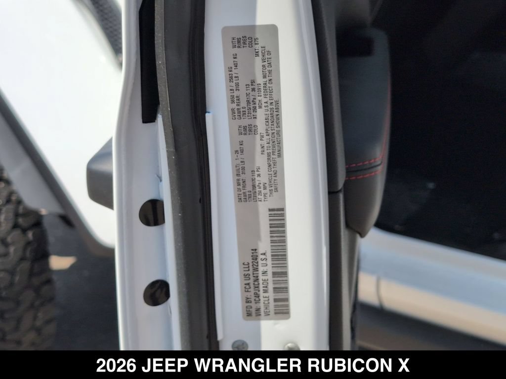 New 2026 Jeep Wrangler Rubicon AWD/4WD image 26