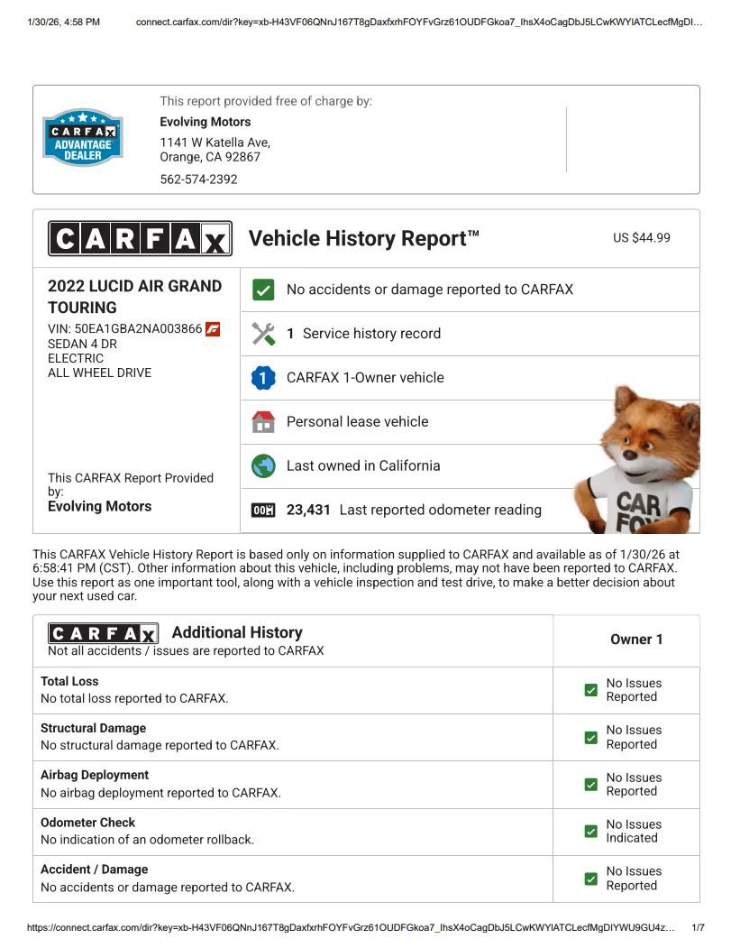 Used 2022 Lucid Air Grand Touring image 2