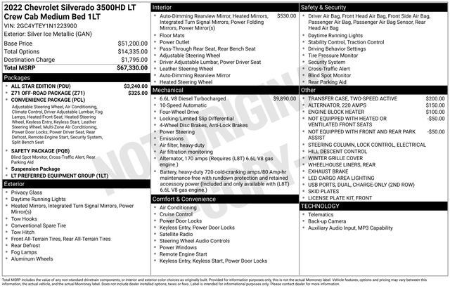 Used 2022 Chevrolet Silverado 3500 LT w/ All Star Edition AWD/4WD image 37