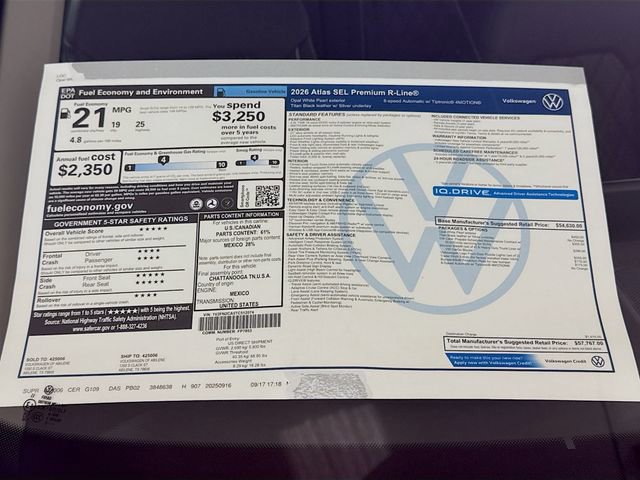 New 2026 Volkswagen Atlas SEL Premium R-Line image 20