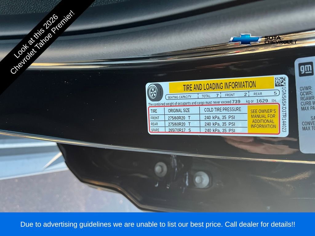 New 2026 Chevrolet Tahoe Premier image 31
