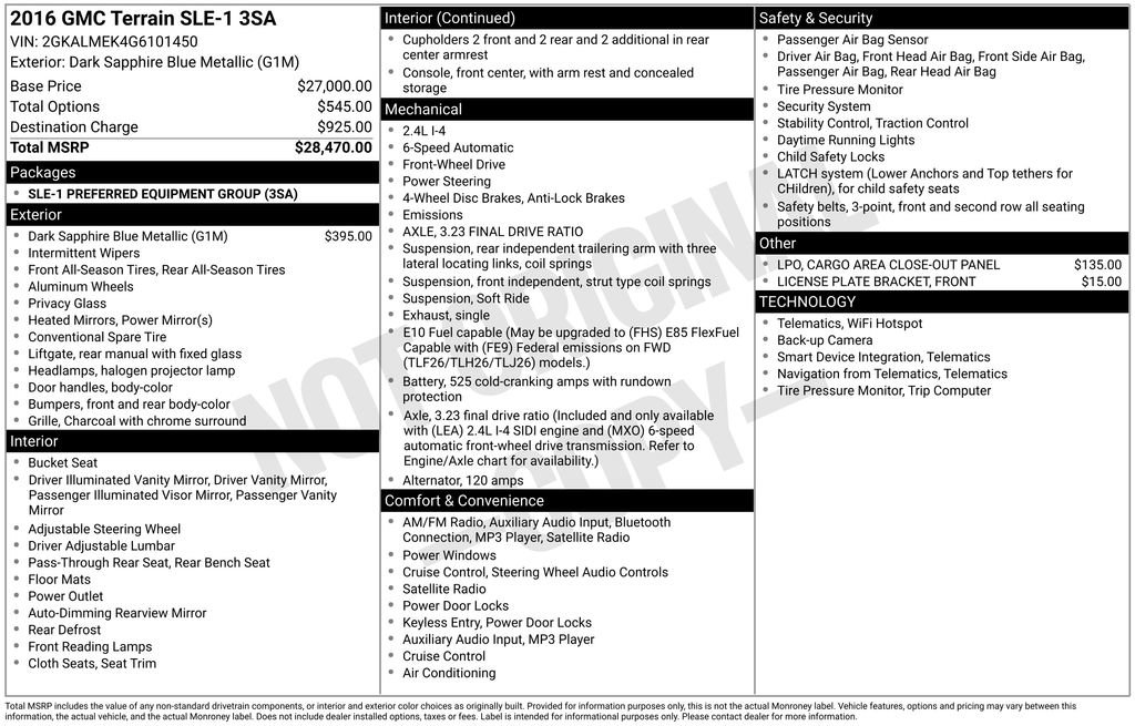 Used 2016 GMC Terrain SLE image 3