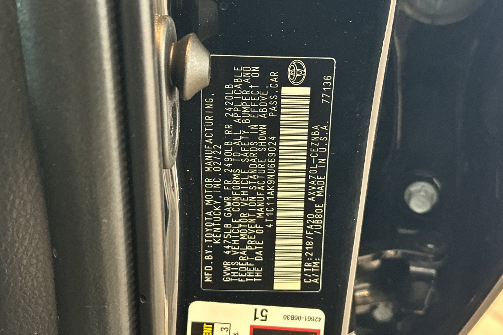 Certified 2022 Toyota Camry LE FWD image 27