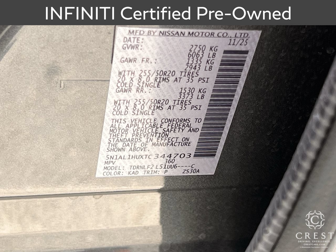 Certified 2026 INFINITI QX60 Autograph w/ Dark Cargo Package AWD/4WD image 34