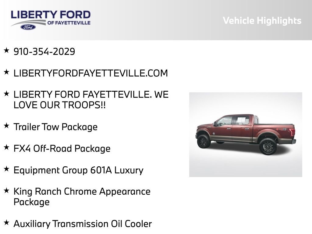 Used 2015 Ford F150 King Ranch w/ Equipment Group 601A Luxury AWD/4WD image 5