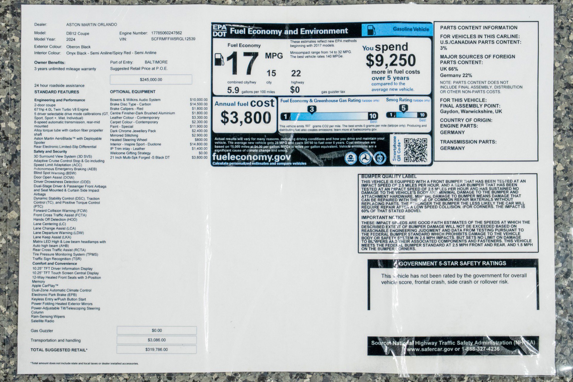 Used 2024 Aston Martin DB12 Coupe image 21